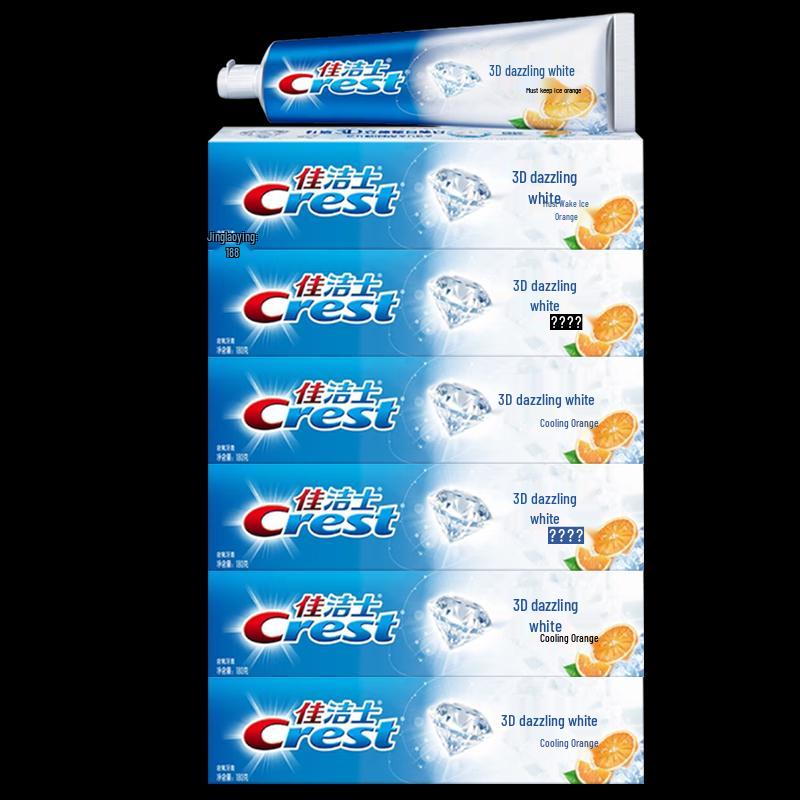 Зубная паста Crest 3D White Ice Orange, 6 штук