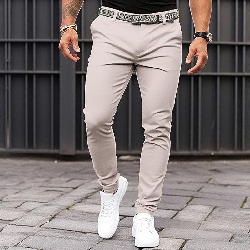 Men's Slim Fit Zipper Pocket Casual Pants