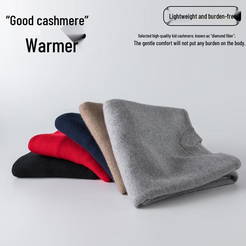 Hengyuanxiang Men's Baby Velvet Cashmere Sweater