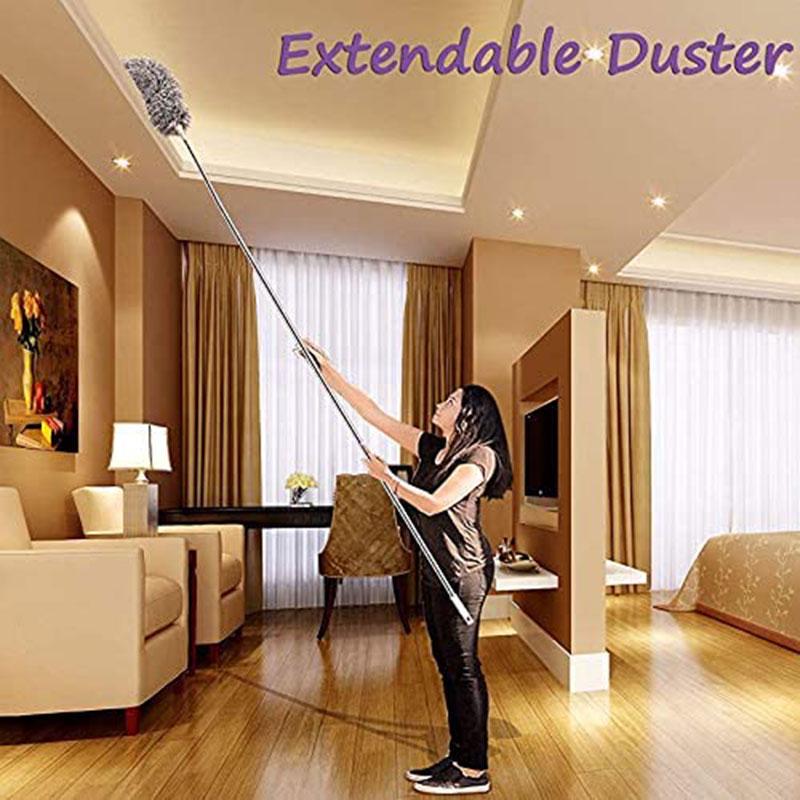 Extendable Cleaning Feather Duster Dust Cleaner Kitchen Household Sofa Dust Brush Home Use Clean Tools Accessories
