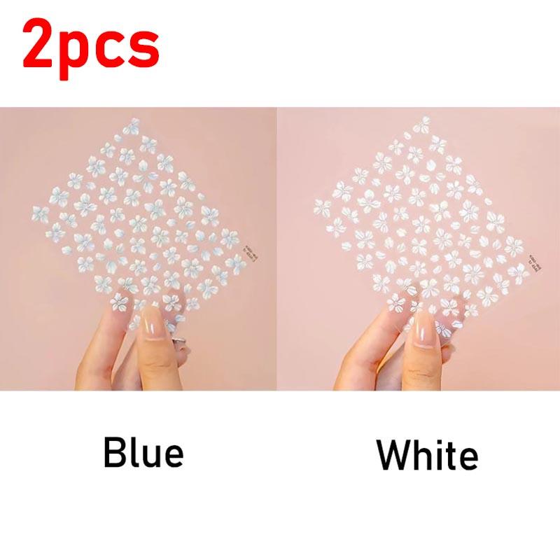 New Hipster Pure White Flowers Rose Camellia Daisy Jelly Spring Lily Cherry Blossom Magnolia Nail Art Stickers Manicure ZJT10