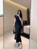 Champagne Satin Fishtail High-End Silk Skirt for Women - Summer 2025