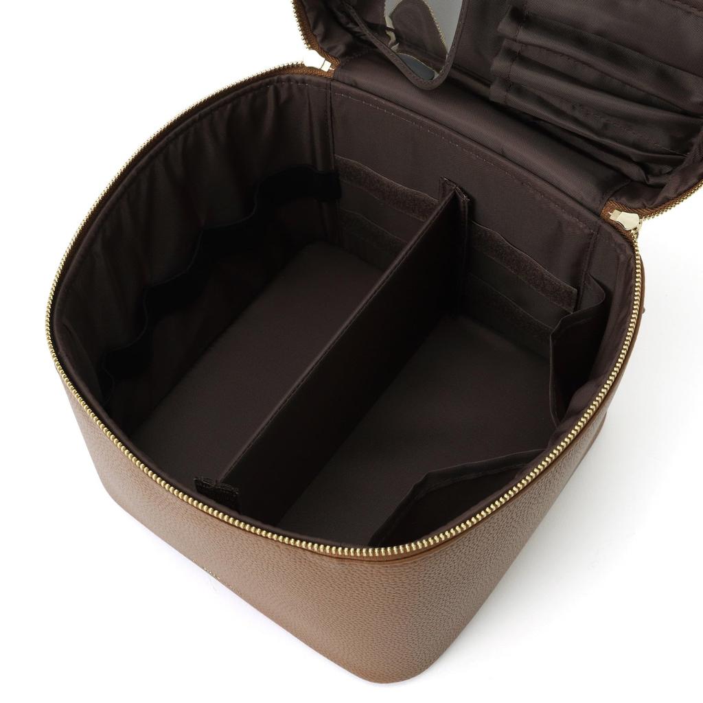 Francfranc Francfranc Bicolor Vanity Pouch L Brown