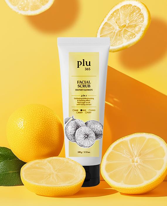 Plu365 Honey Lemon Facial Scrub 100g