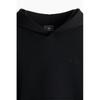 H M Ribbed Hoodie Loose Fit Black