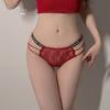 Women's Lace Sheer Cutout Low Rise Comfy Thong Briefs Set