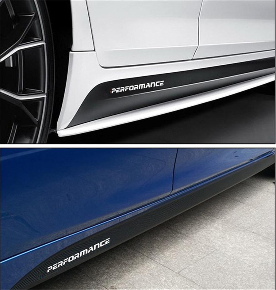 2.05M Glossy 5D Carbon Fiber Side Skirt Sill Decal Stripe Stickers For BMW F30 F22 F23 E90 E91 E92 E93