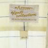 ARROW 70s vintage Window pen check Long sleeve shirt 32 Light yellow Men's Used