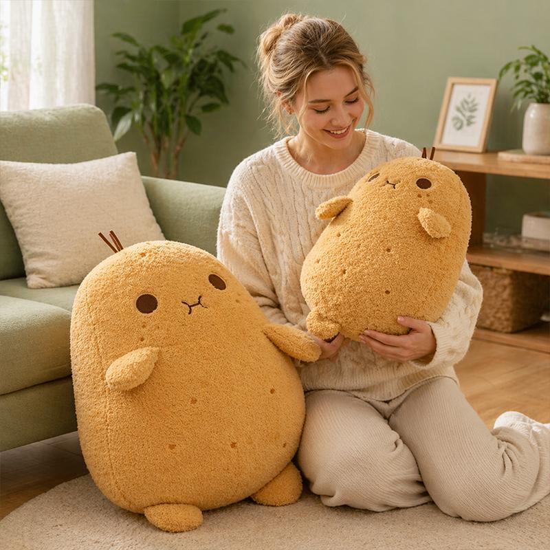 Cute Potato Plush Toy 10-53cm Funny Plant Throw Pillow Sofa Decor Cushion Farm Theme Stuffed Animal for Kids