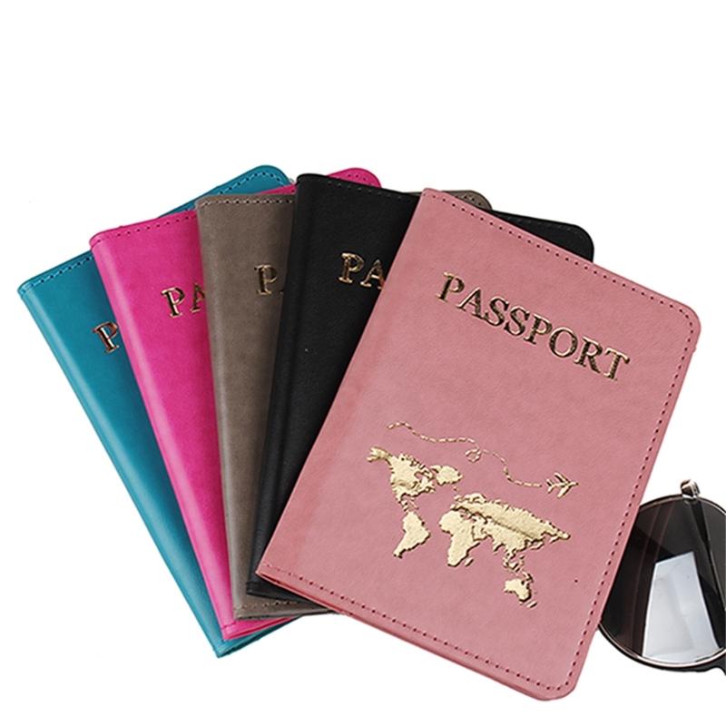 Passport Holder PU Leather Passport Cover Organisers Travel Wallet Case Organisers for Money Ticket Card Boarding Passes