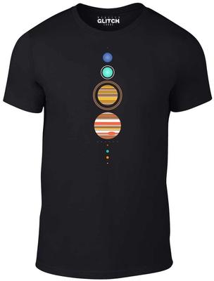 Einfaches Sonnensystem Herren T-Shirt Planeten Sterne Weltraum Astronomie