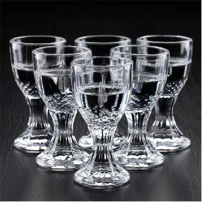 6pcs/7pcs Set Small Wine Glass One Beaker Glass Wine Dispenser Wine Pot Spirit Baijiu Cups Wine Set Household Mini Shot Glasses