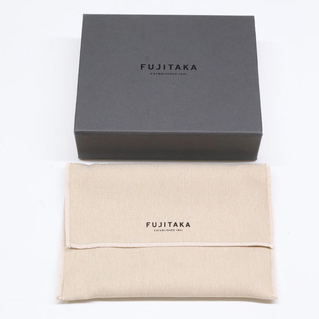 FUJITAKA [Excellent Condition] 677604 Chevre Full Leather Bifold Wallet Bifold Wallet with Coin Pocket OrangeUsed