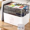 Household Large Capacity Medicine Box Portable First Aid Medical Kit Emergency Medicine Chest with Multi-layer Drug Storage Case