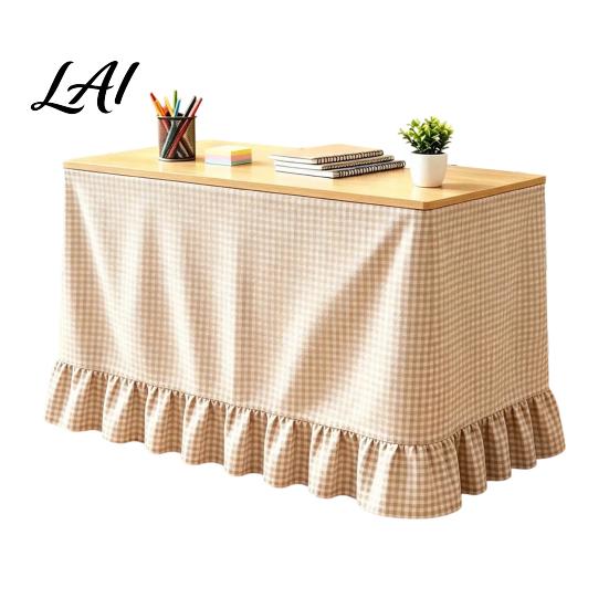 Classroom Desk Cover Gingham Ruffled Table Skirt Cottagecore Teacher Skirt for Classroom Plaid Tablecloth Birthday Wedding Baby Shower Party