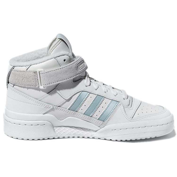 Adidas Originals Forum Mid Durable High-Top Skate Shoes Women Sneakers White Gray GX6533