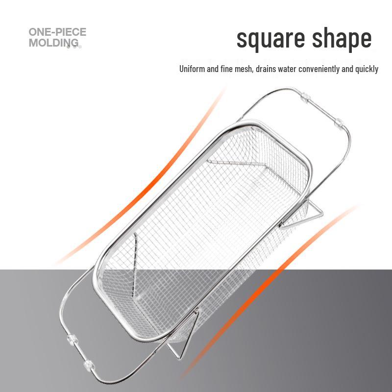 Stainless Steel Telescopic Sink Dish Rack and Vegetable Drain Basket