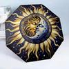 Celestial Moon And Stars 8-Frame for Travel, camping, Casual Lightweight Portable Umbrella, Essential for every family Holidays Birthday Gift
