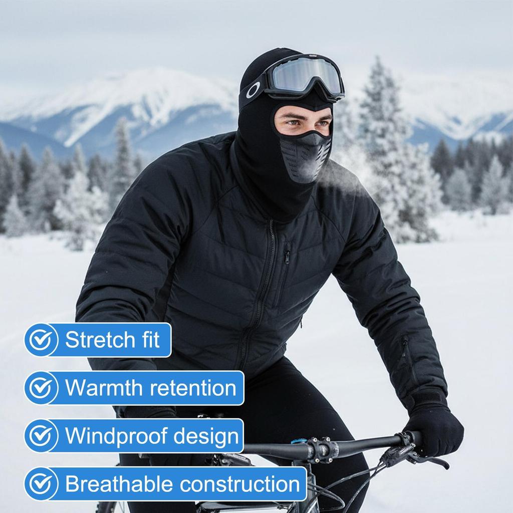 Winter Face Cover Warm Breathable Cold Weather Protector Scarf Neck Gaiter Motorcycle Headwear For Fishing Traveling
