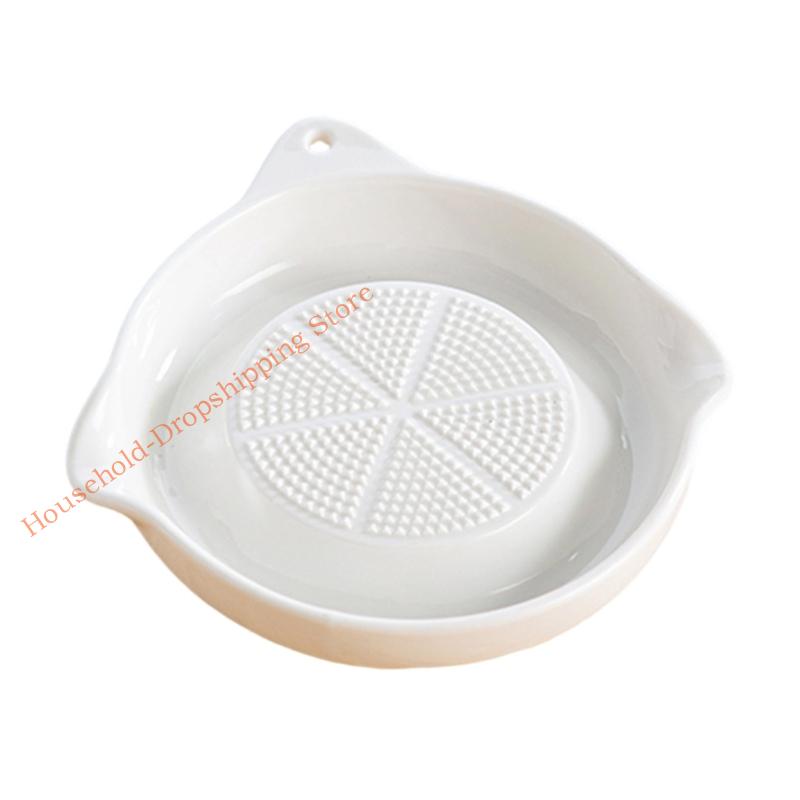 Multifunctional Ceramic Garlic Crusher for Preparing Garlic Pastes Gingers Puree and Seasonings Vegetable Grater Grinder