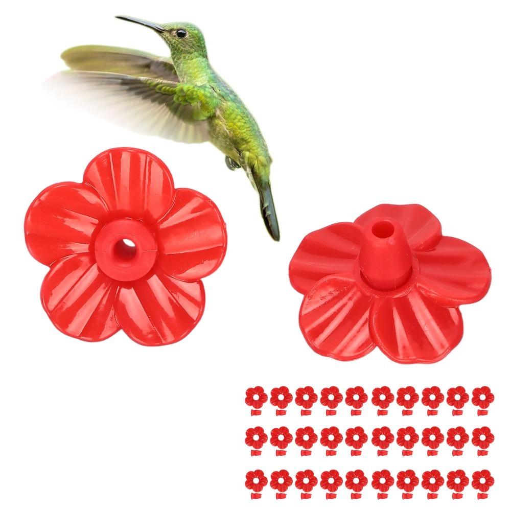 30 Sets Replaceable Bird Feeder Replacement Flowers Plastic Hummingbird Feeder Parts  Hummingbirds