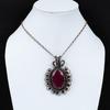 Gorgeous Red Ruby Gemstone Pure Copper Wire Wrapped Handmade Pendant Jewelry