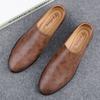 Men's shoes loafer leather shoes outdoor business casual shoes spring low-top foot-fitting leather first-layer cowhide surface single shoes