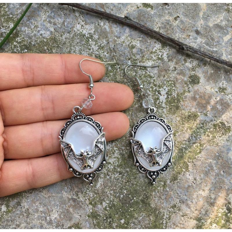 Gothic Victorian Bat Earrings