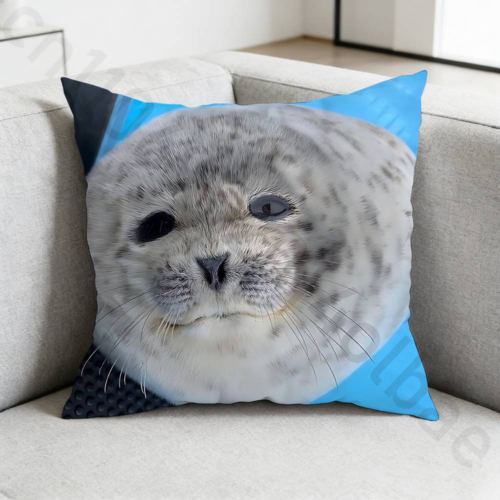 Seal Sea Cute pillow cover living room sofa cushion cover bedroom room bed pillow cover home decoration