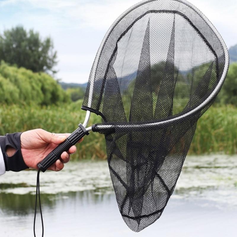 Fishing Net Fishing Tackle Tools for Adult Small Landing Net with Comfortable Grip Handle Fishing Landing Net Portable
