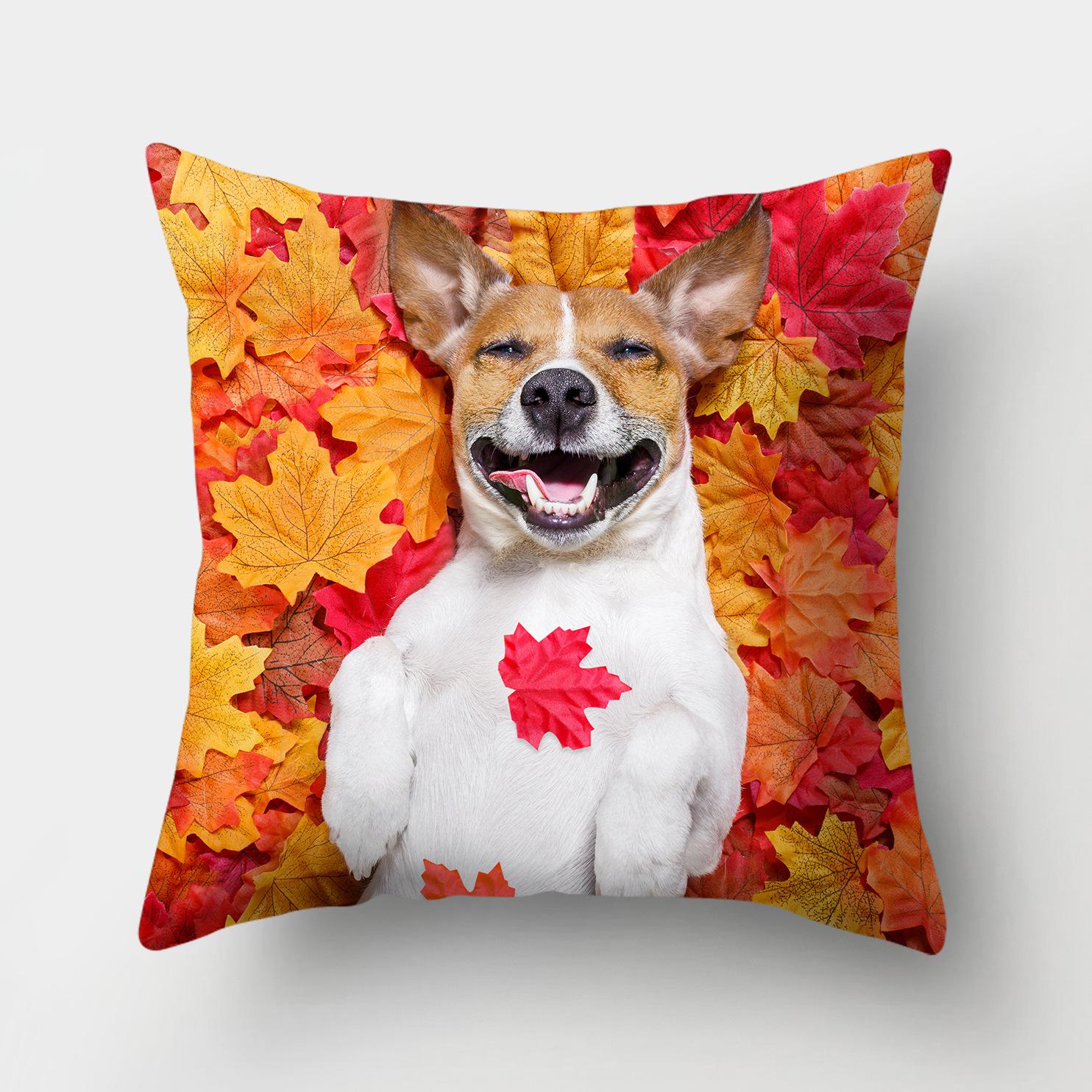 

1 шт., чехол для подушки с рисунком собаки, домашний декор, автомобиль, офисные принадлежности, уличная подушка 45x45cm