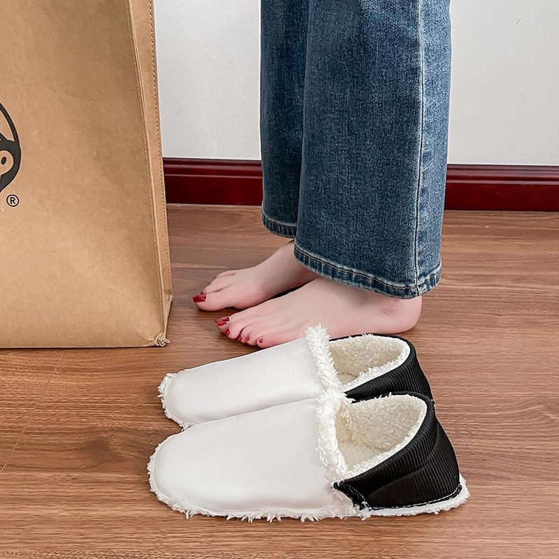 Damen Fuzzy Plüsch Hausschuhe - Warmer Samt, Dicke Sohle, Herbst/Winter Außenbekleidung für Damen & Herren