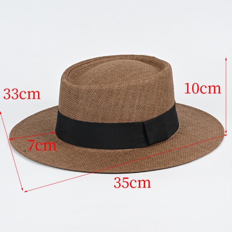 

Шляпа Женская Летняя Солнцезащитная Теневая Шляпа Плосковерхая Соломенная Шляпа Приморская Пляжная Шляпа Плетеная Солнечная Шляпа Модная Универсальная Шляпа-цилиндр average size 58