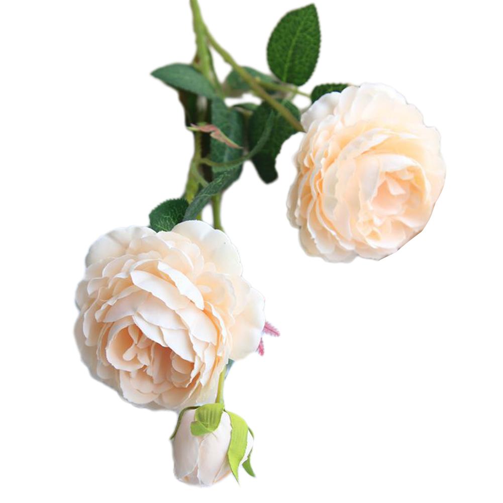 Indoor 3-Head Artificial Rose and Peony Flower for Table Centerpiece Decoration шампанского