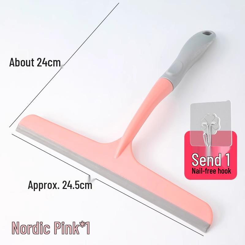 Squeegee Silicone Window & Mirror Cleaner, Double-Sided Household Glass Tool