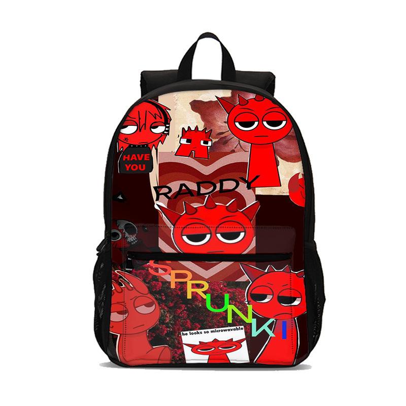 Sprunki Ritim Kutusu Oyunu Cep Cepli Öğrenci Sırt Çantası