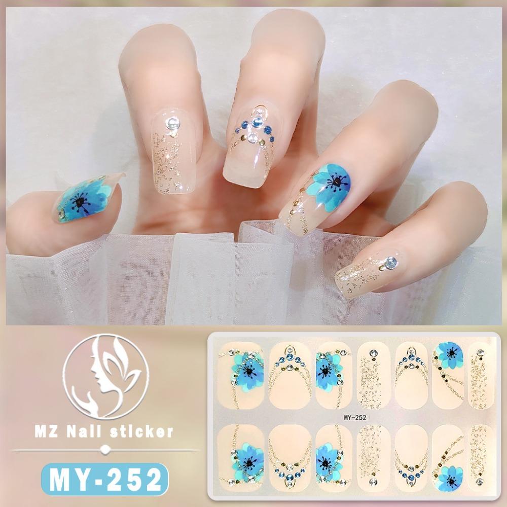Three-dimensional Waterproof No-bake Gel Nail Polish Film Full Sticker European and American Sexy Nail Film Paper Nail Film Paper