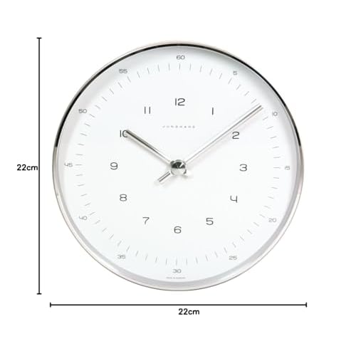 JUNGHANS 367/6048.00 Max Bill 22cm Diameter Wall Clock