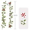 Multicolor Christmas Decorative Garland DIY Accessories Artificial Flower Hanging Wreath Red Berries Photo Props
