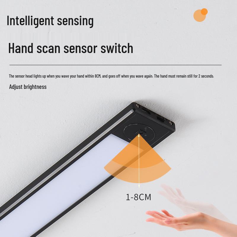 Ultra-Thin Rechargeable LED Sensor Light: Wireless, Self-Adhesive for Cabinets, Kitchens, Entrances, and Bedsides