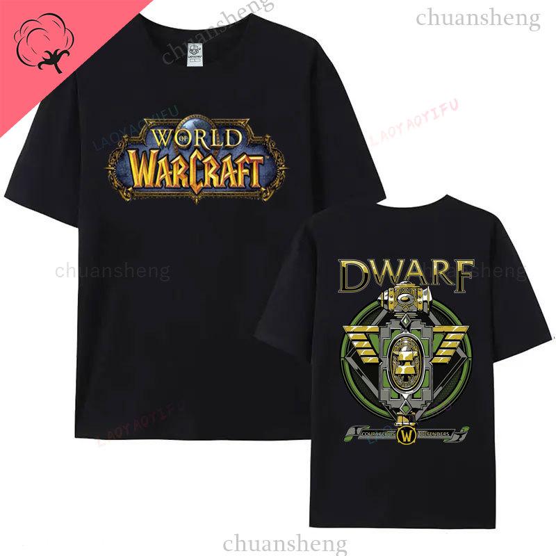 World of Warcraft T-Shirt Hiphop Spiel Gedrucktes T-Shirt Oberteil Locker Komfort Kleidung Sommer Unisex Heißer Verkauf T-Shirts 100% Baumwolle
