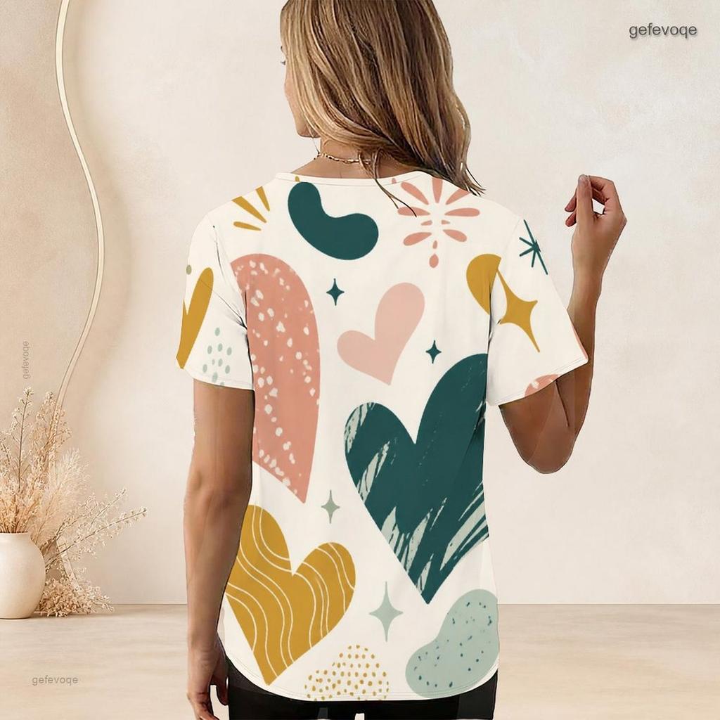 Women Plus Size Short Sleeve U Neck T Shirt Cartoon Excavator Dump Truck Construction Vehicle Print Top