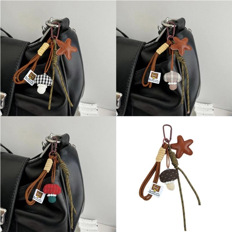 Elegant Star Keychain Bag Charm Practical Metal Key Holder Bags Pendant Stylish Purse Accessory For Women