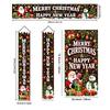 Snowman Design Christmas Door Banner Polyester Material Christmas Porch Banner  Front Door Decor