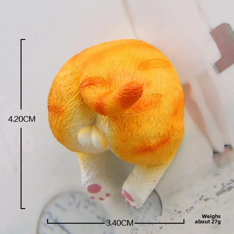 Butt Resin Cat Cartoon Fridge Magnet Creative Decor For Kids And Use Kitchen