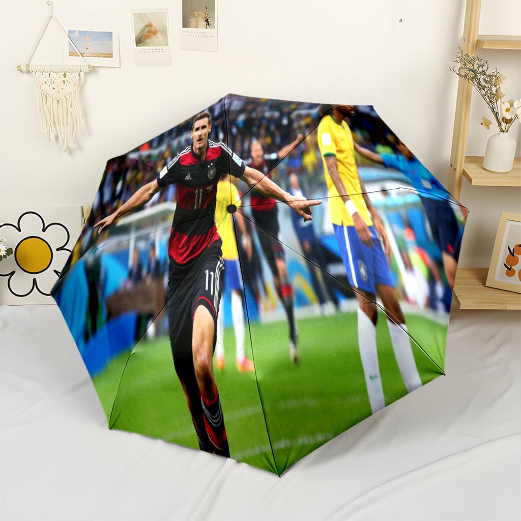 Goalkeeper Misses Ball. Outdoor Automatic Umbrella Compact 8-Rib Design Durable Plastic & Iron Perfect for Outdoor Adventures Fashion Lovers