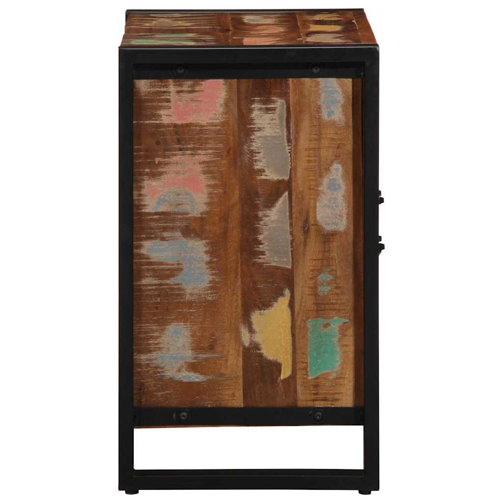 Bathroom Cabinet with Shelf Brown Solid Upcycled Wood