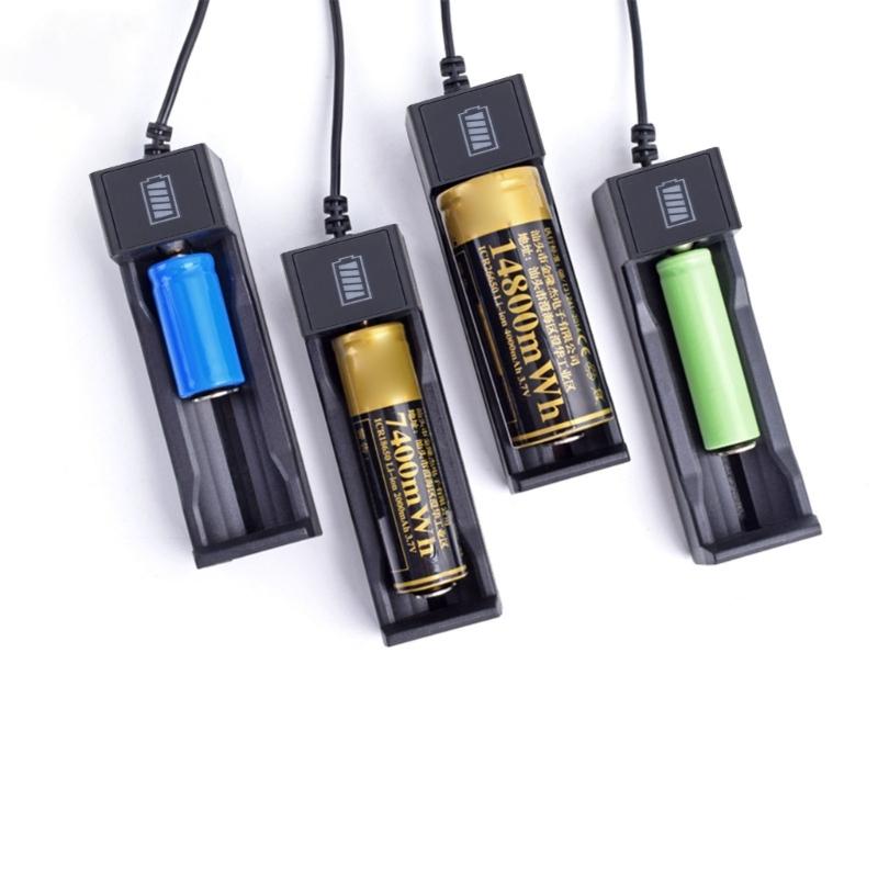 1-Slot Smart Charger with LED Indicator Intelligent Battery Charger for 14500 16340 18650 26650 Rechargeable Battery