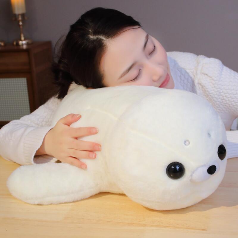 50/60cm  Soft Cute Seals Plush Toy Sea World Animal Sea Lion Plush Stuffed Doll Big Eyes Baby Birthday Gift for Kids Girls