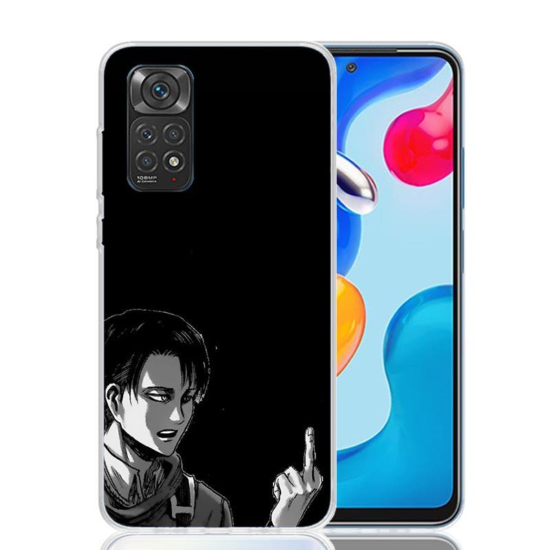 Attack-Titan Levi Phone Case For Xiaomi Redmi Note 15 14 13 12S 12 Pro Plus 11S 11E 11 11T 10S 10 Art Soft Pattern Cover Redmi N